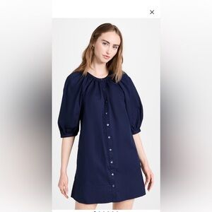 Staud Mini Vincent dress in Navy, size M
